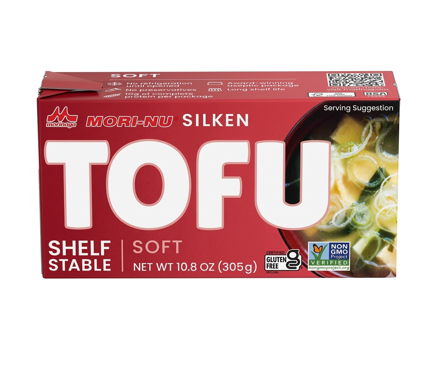 Soybean Curd – Morinu Silken Tofu Soft – 305g