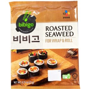 Bibigo Roasted Seaweed For Wrap & Roll Gluten Free (11 Sheets) - 22g