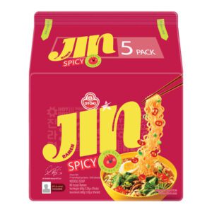 Ottogi Jin Ramen Spicy Pack Noodle 600g (120gx5)