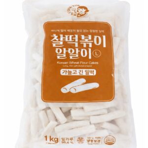 Korean Wheat Flour Tteokbokki Thin And Long Rice Cakes - 1kg