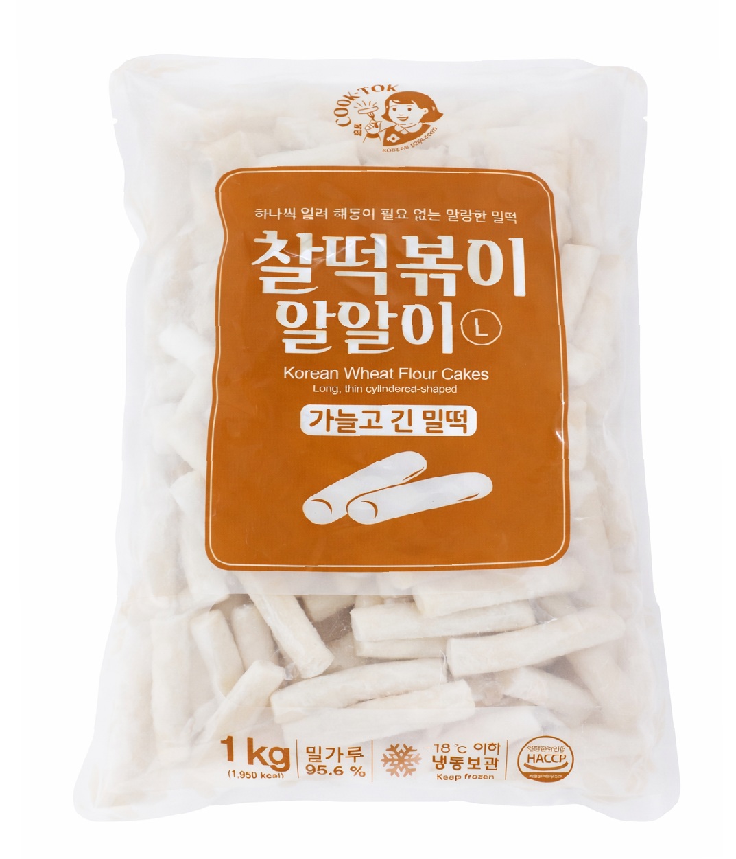 Korean Wheat Flour Tteokbokki Thin And Long Rice Cakes – 1kg