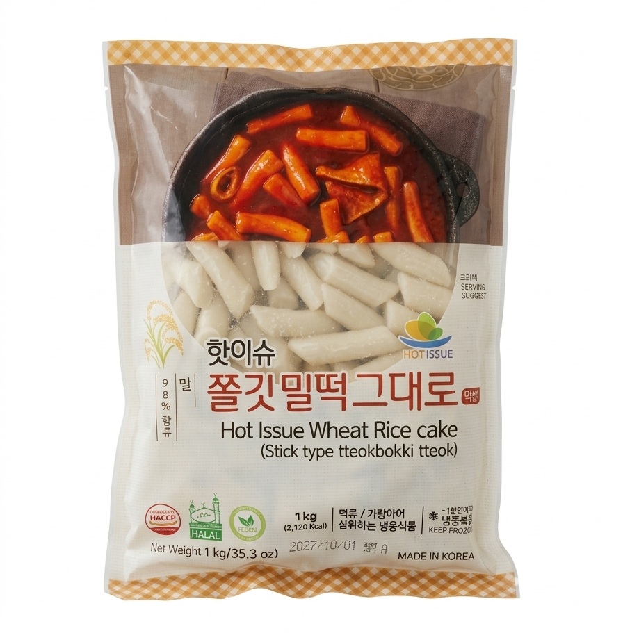 Hot Issue Wheat Rice Cake – Stick Type Tteokbokki – 1kg